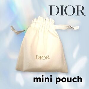 *🆕*NEW* DIOR | MINI | Drawstring cream mini pouch